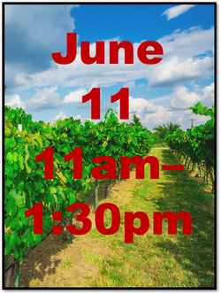 June 11 - 11am-1:30pm
